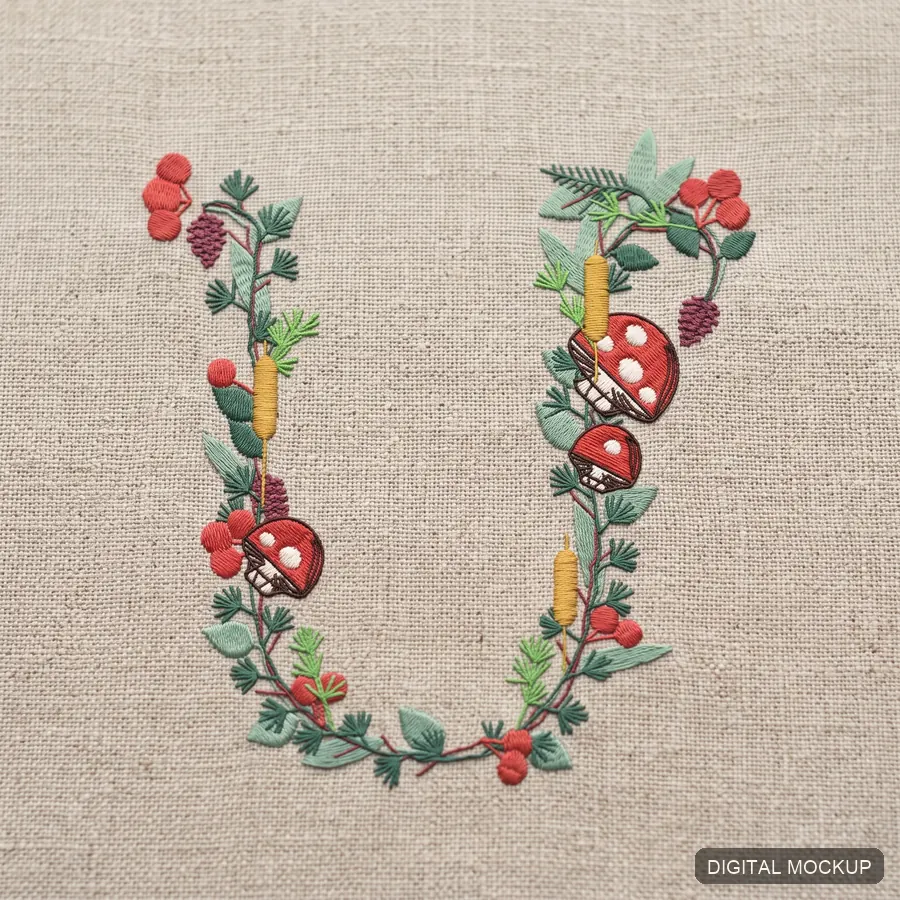 Botanical Armenian Alphabet — 38 Letters — preview 1