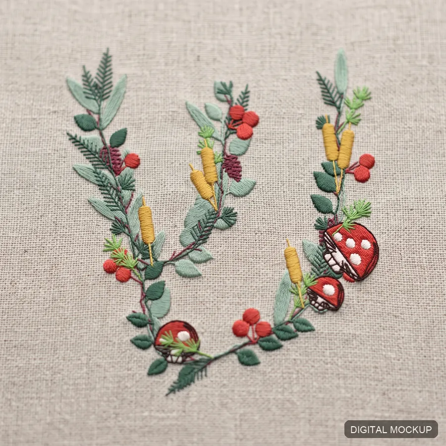 Botanical Hebrew Alphabet — 27 Letters — preview 1