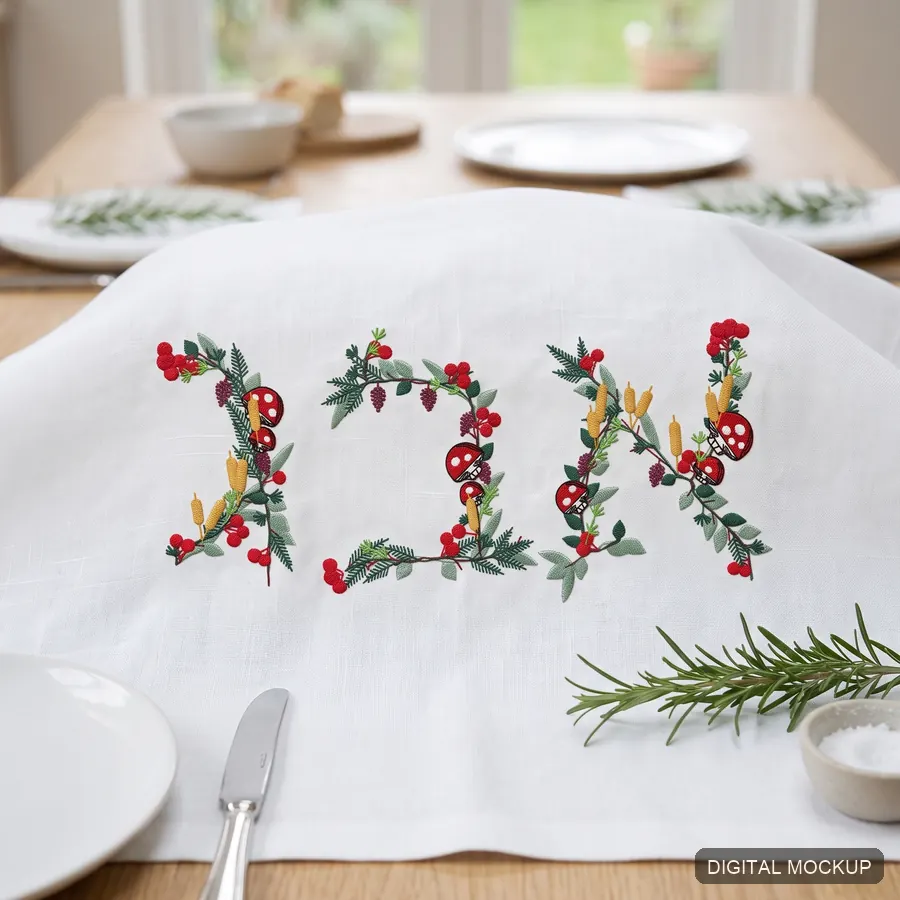 Botanical Hebrew Alphabet — 27 Letters — preview 3