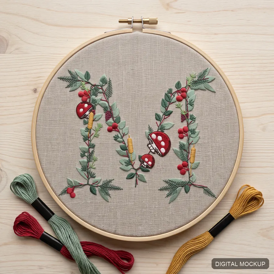 Botanical Monogram Alphabet — 86 Characters — preview 2